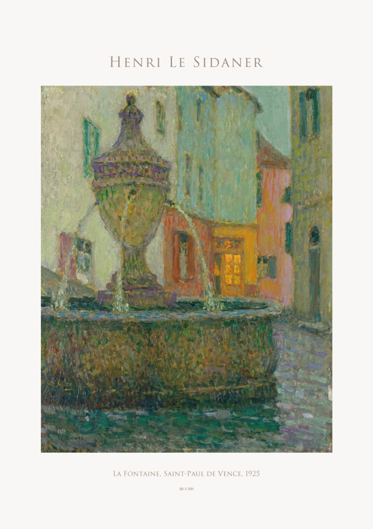 アンリ・ル・シダネル 噴水、サン・ポール・ド・ヴァンス アートポスター 風景画 名画 絵画 ポスター アートパネル 特大 AP199 - 5