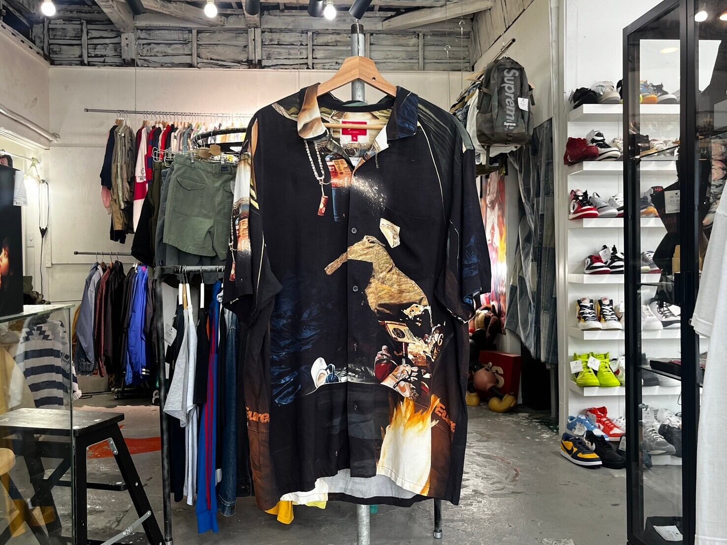 Supreme FIRECRACKER RAYON SS SHIRT BLACK XL 74349 | BRAND BUYERS OSAKA