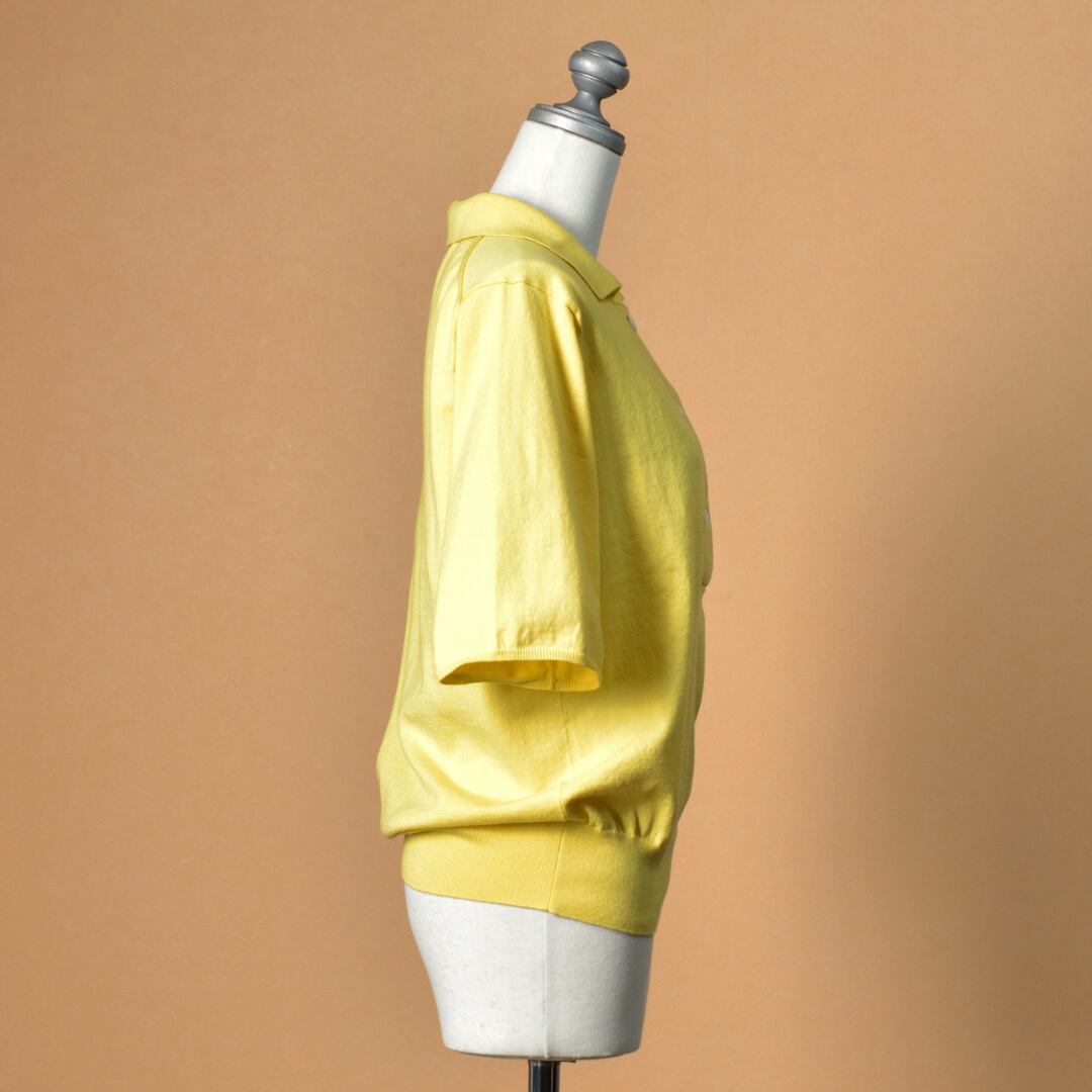 IKITSUKE イキツケ ポロダブルニット・イエロー【送料無料】