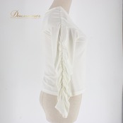 社交ダンス 衣装 create-sun クリエイトサン トップス カットソー レッスンウェア ホワイト系 練習着 白 無地 上品 フォーマル 清楚 シンプル スタンダード フォーマル 長袖 レディース オールシーズン