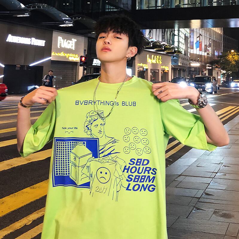 全2色 Tシャツ カットソー プリント カジュアル おしゃれ