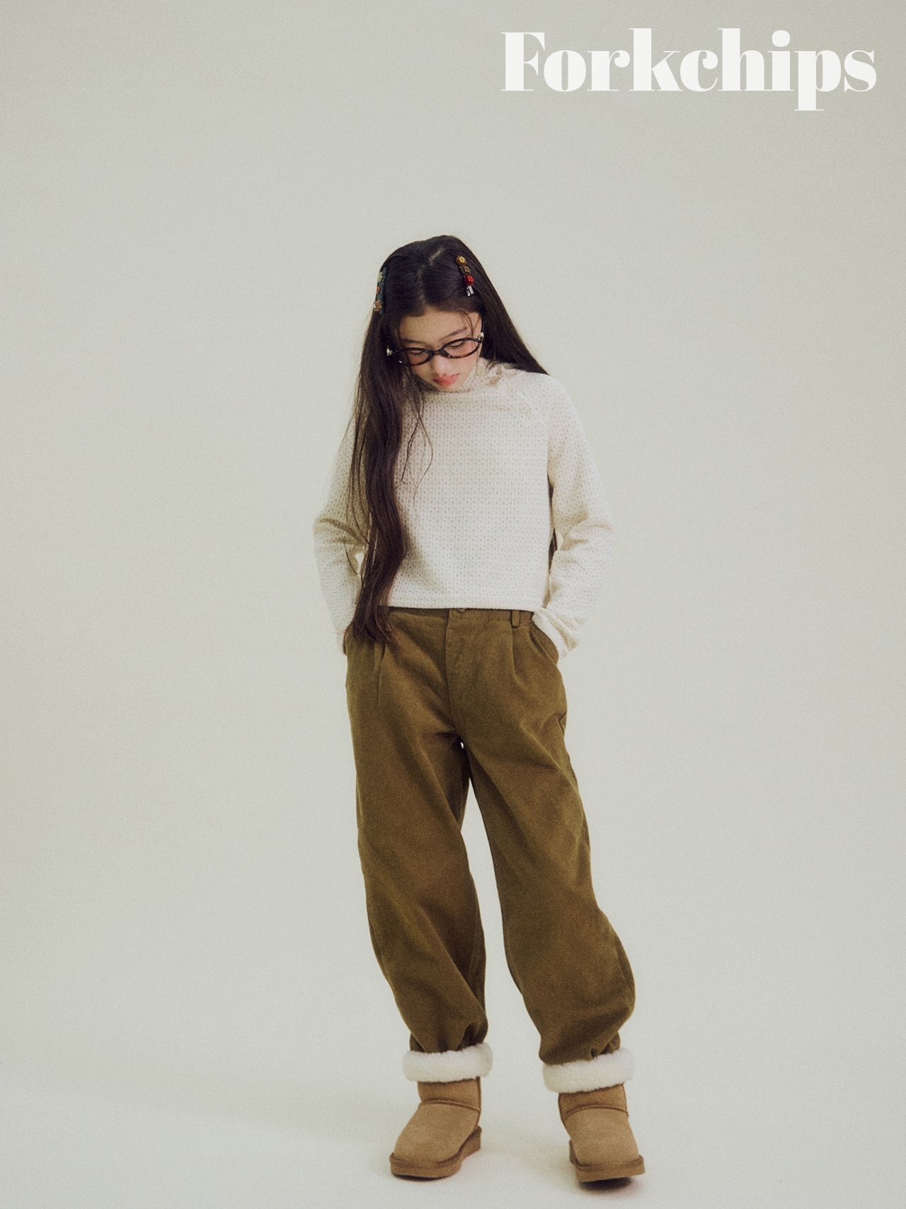 FORK CHIPS［取寄］luna button hood tee 26winter