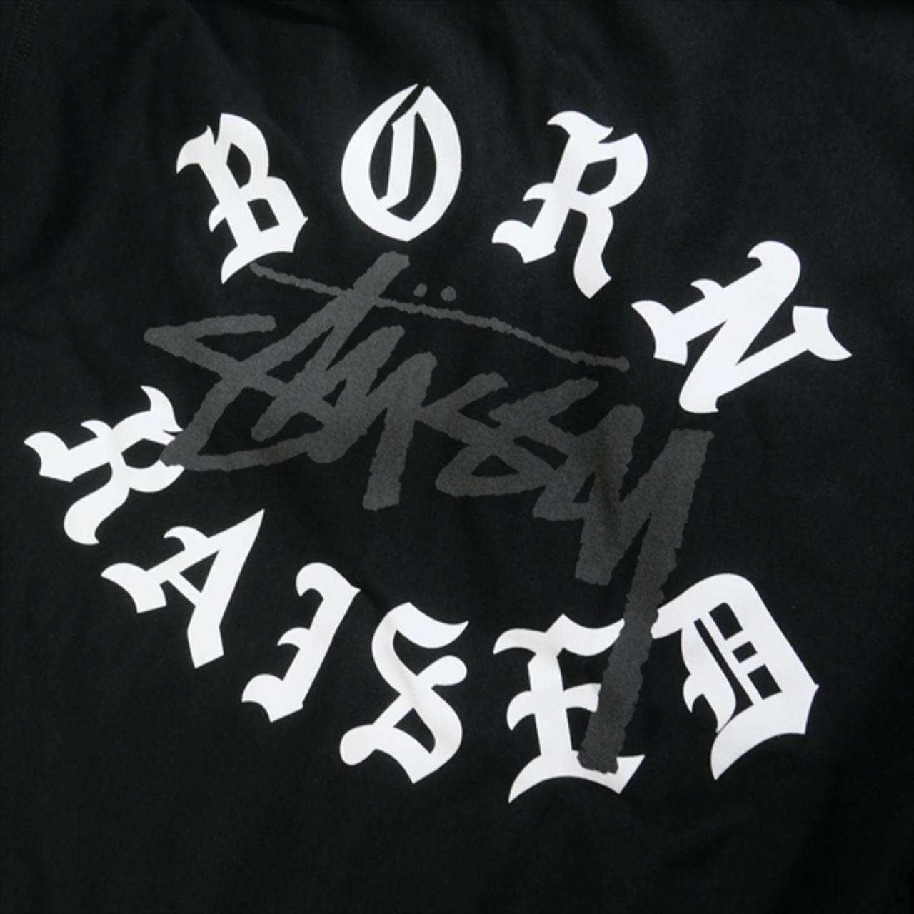 Size【L】 STUSSY ステューシー ×BORN X RAISED LOGO ZIP HOODIE Black 