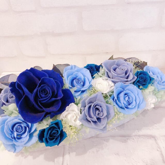 Fleur d'ange】各種ご贈答に・プリザーブドフラワーギフト横長アレンジ
