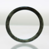 【内径 約55.5mm】 princess Black 翡翠バングル A貨翡翠 jd_bg1525