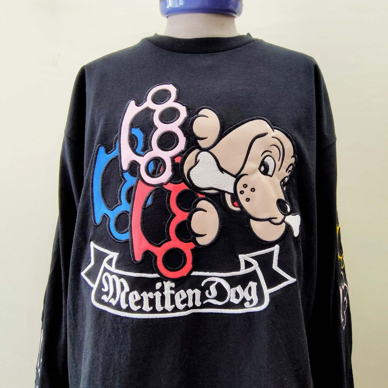 ガルフィー GALFY 長袖Tシャツ メリケンサック 黒 L It is a T-shirt