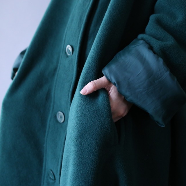 XXXXX super over silhouette high-neck fleece jacket coat
