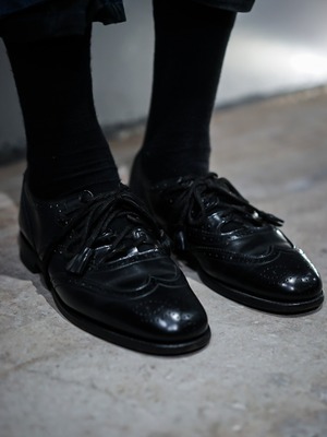 【add (C) vintage】Wing Tip Tassel Design Gillie Shoes
