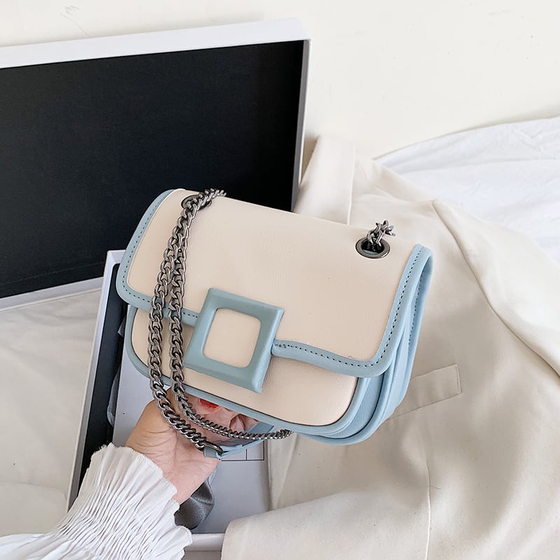 新しい小さなバッグ女性のバッグ2020新しい波のファッションネット赤シンプルなチェーンメッセンジャーバッグ夏の野生の小さな正方形のバッグ Tiancai_Wing_Bag0362580