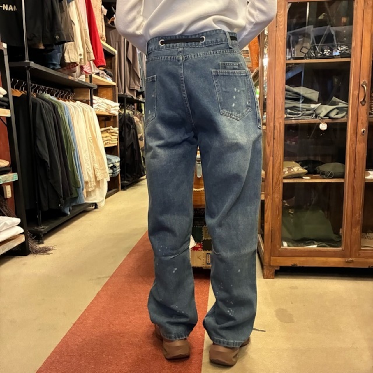 TOPANGA Lady's Ribbon tie loose fit denim pants　リボンタイルーズデニムパンツ