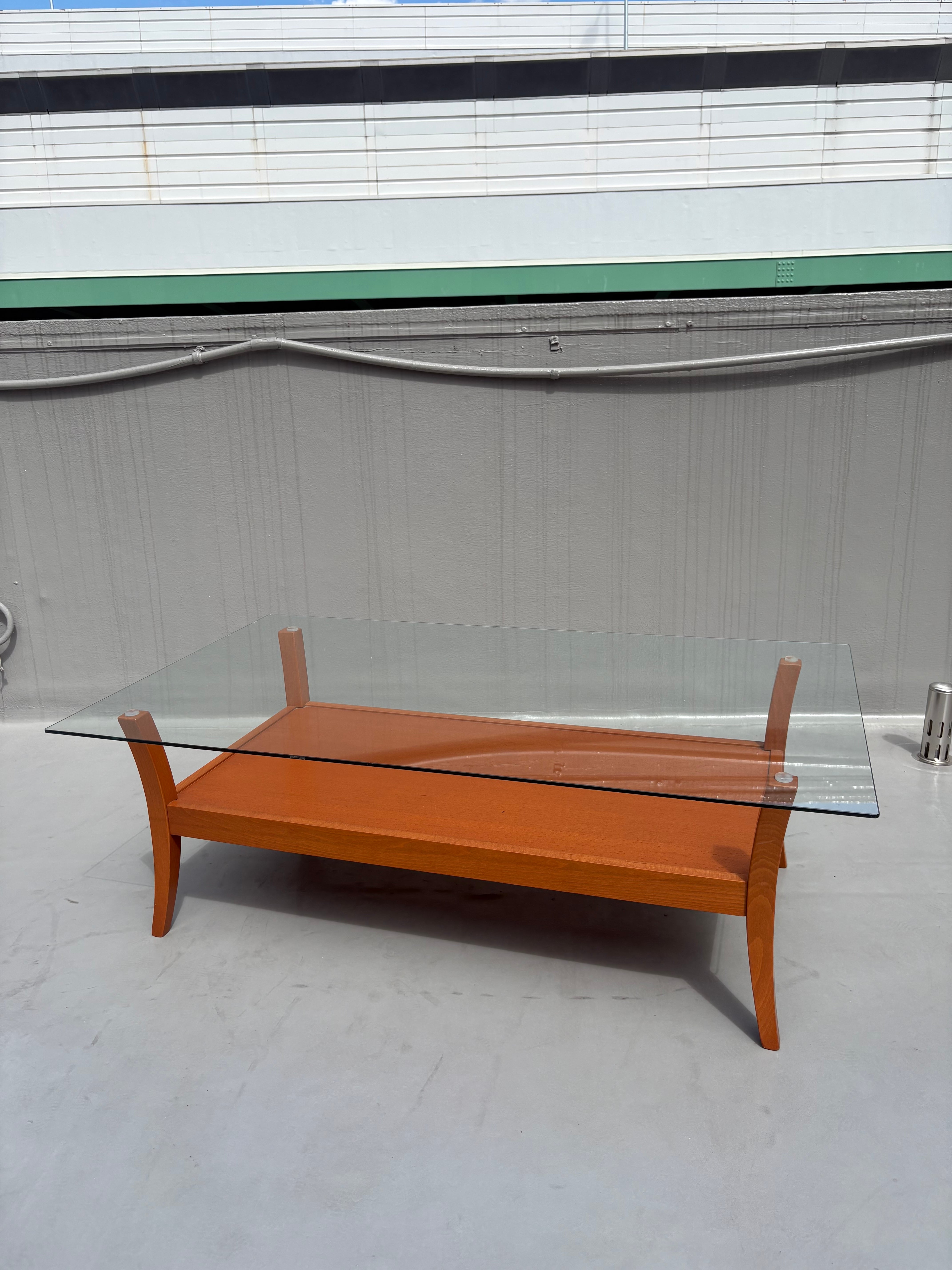 Vintage 00's Enzo Mari × MUJI Glass Coffee Table | OPERE