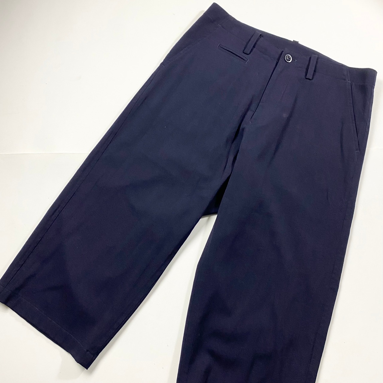 Y’s navy drawstring wide pants