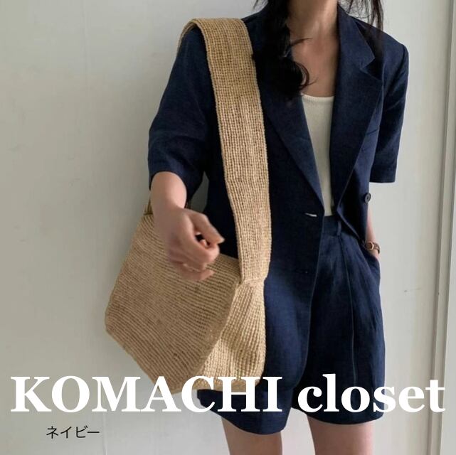 【送料無料】 半袖スーツ 半袖セットアップ ショートパンツ アースカラー ネイビー ブラウン ベージュ 韓国 レディース オルチャン ジャケット 上下セット 2点セット ショート丈 膝上 タックパンツ Vネック 襟付き ハイウエスト 透け感 薄手 大人可愛い きれいめ シンプル カジュアル 上品 おしゃれ かっこいい こなれ感 メンズライク 抜け感 ナチュラル メンズライク 大人女子 夏 着回し 普段使い トレンド 流行 インスタ映え フリーサイズ