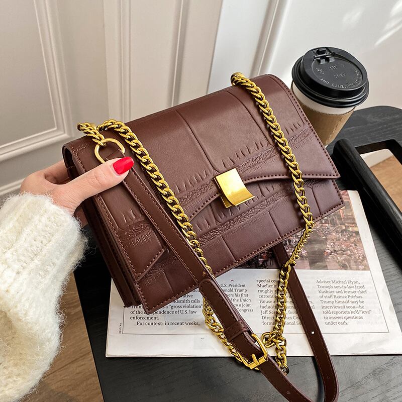 オータムウィンターチェーン 秋物 冬物 スクウェア メッセンジャーバッグ 手作りハンドバック57490135168