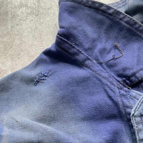 50-60s サンフェード BLEU VERDUN フレンチワークジャケット 詳細写真11