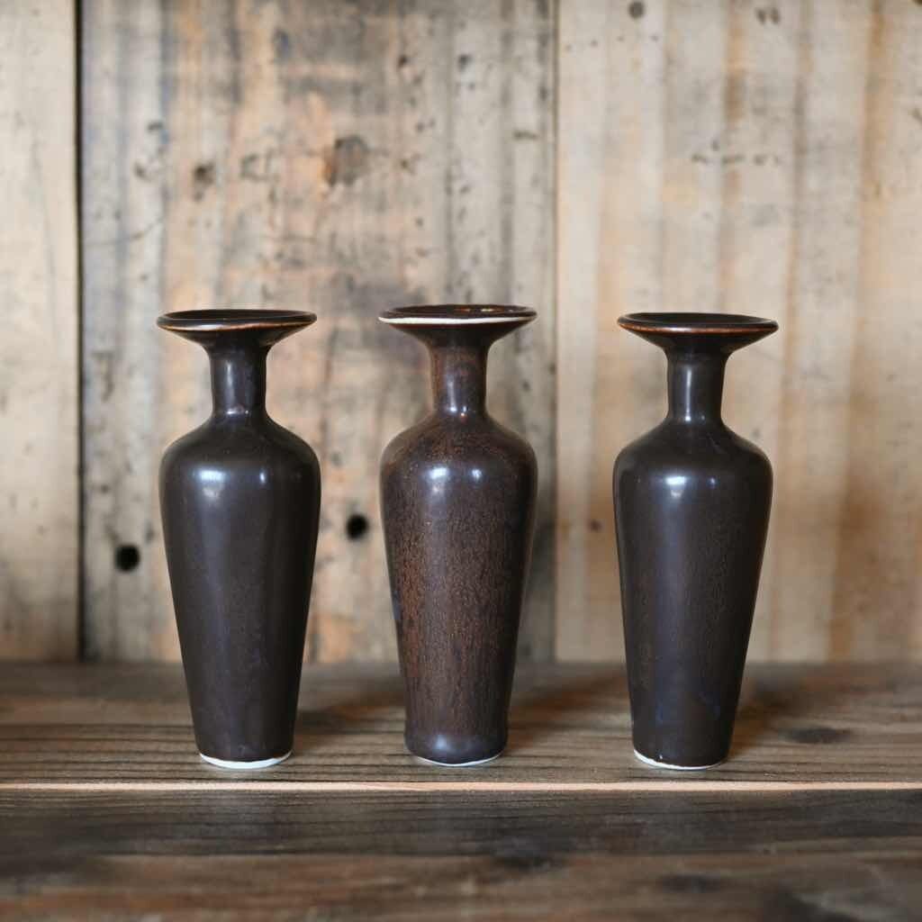 ちいさな陶器 マチルド｜ブラウン 茶色 小さい ミニ花瓶 フラワー