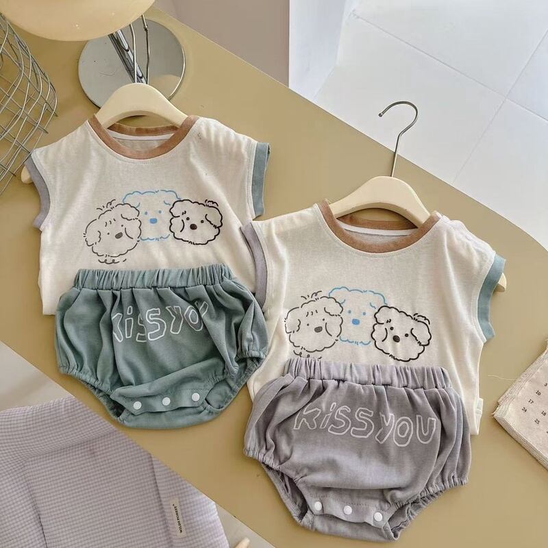 【BABY】可愛いペット柄シャツ&ブルマ