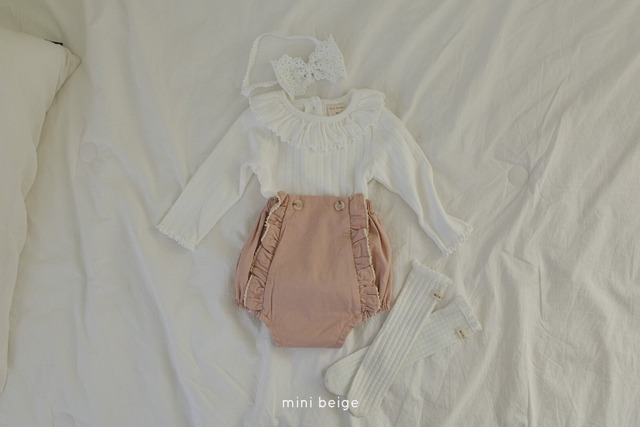 即納 18M LAST 1 - Eyelet Frill Folty [ mini beige ]