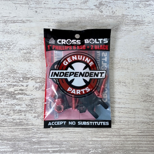 【INDEPENDENT】CROSS BOLTS PHILLIPS / RED（ツール付き）