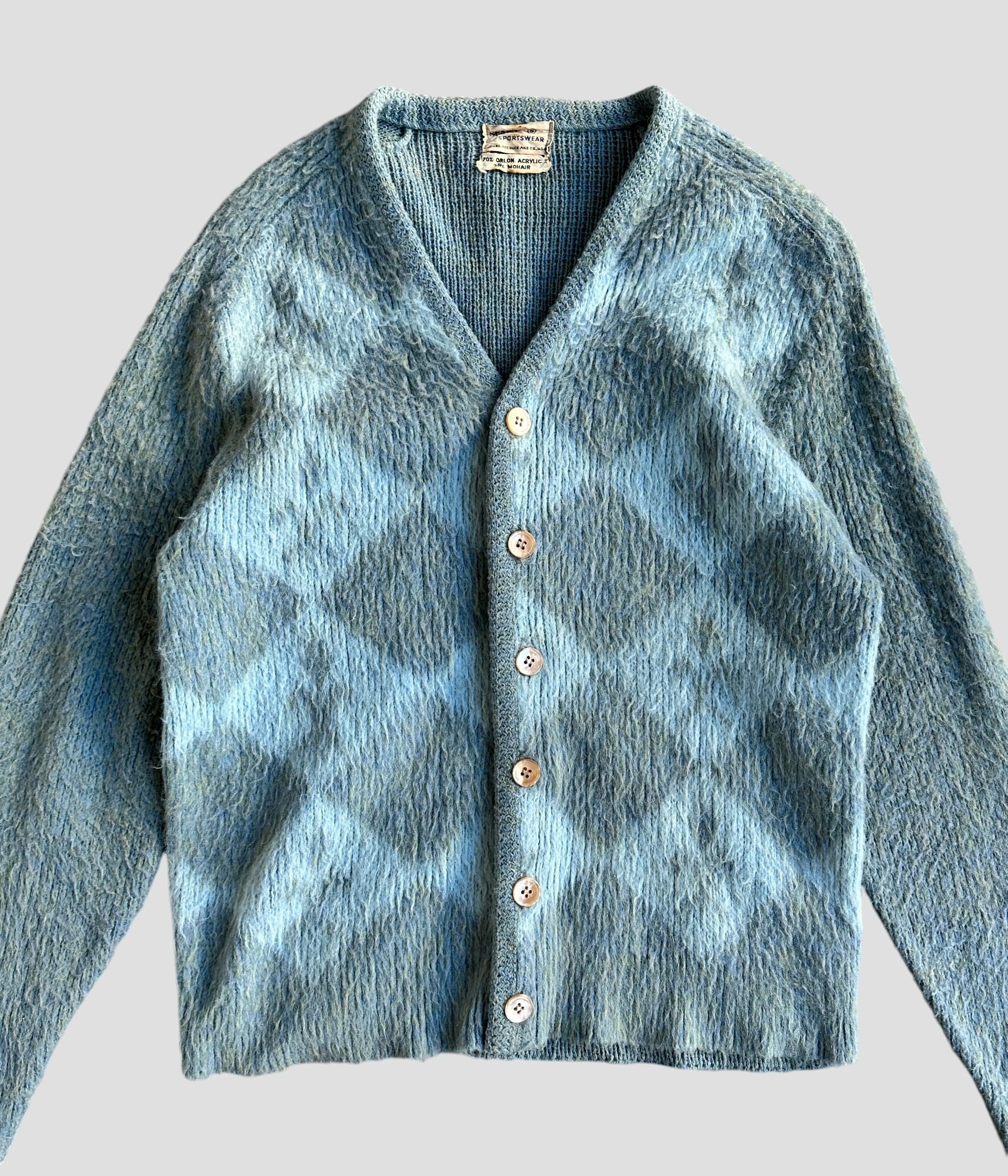 SEARS- Vintage 60s S Mohair Argyle Cardigan | BEGGARS BANQUET公式  