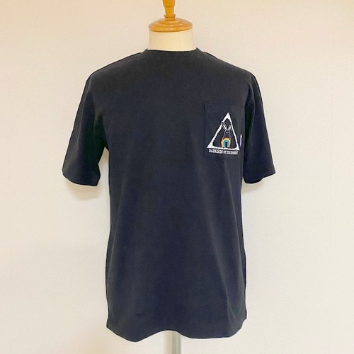 Shabby Pocket Embroidery T-shirts　Black
