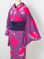 【受注商品】RumiRockセオαゆかた「タコタコ唐草」赤タコ　[A1701]