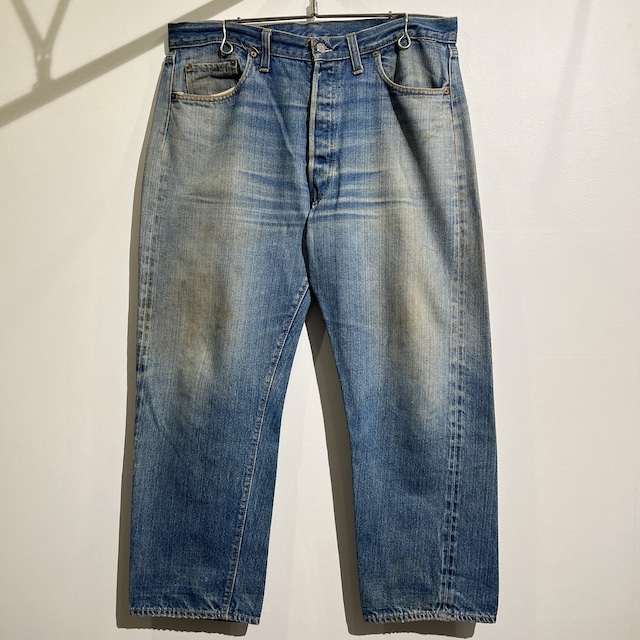 70s Levi's 501 66Single Denim Jeans 70年代 リーバイス 501 66前期 デニム ジーンズ インディゴ 縦落ち ボタン裏刻印6