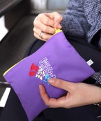 【KIVISDOU】コミカル刺繍ポーチ
