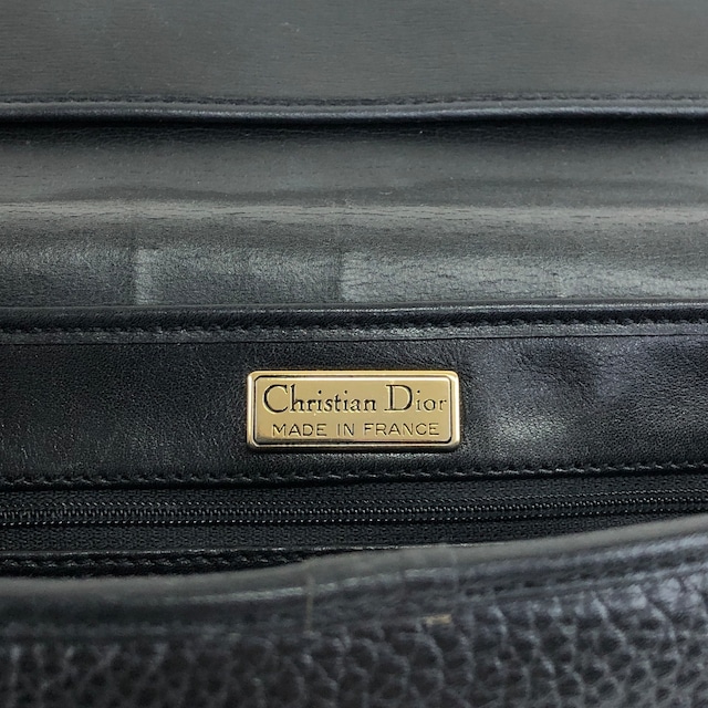 Christian Dior クリスチャン ディオール ショルダーバッグ ブラック DIOR レザー vintage ヴィンテージ オールド dm5c8k