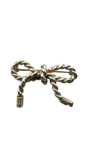 TIFFANY & Co. ティファニー リボン ブローチ K18YG/SLV925 29042-202607