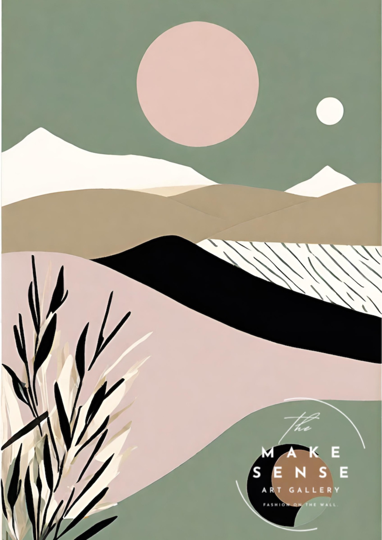 Xanadu｜幻想的な理想郷を描いたミニマルアートポスター｜北欧モダンインテリアに映える静かな美の一枚｜A3ポスター