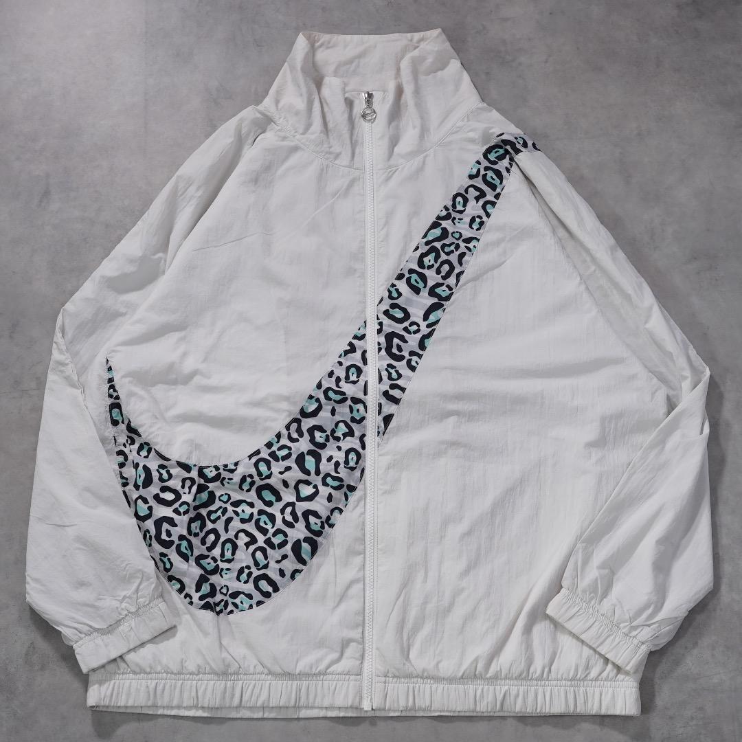 NIKE ナイキ ナイロンジャケット スウッシュ レオパード L 白 17627