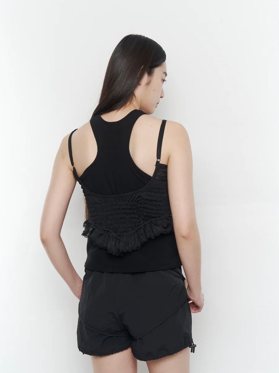 POOLDE INVERSE LAYERED TOP キャミソール 26SS】POOLDE プールデ / キャミソール レイヤードトップス / INVERSE