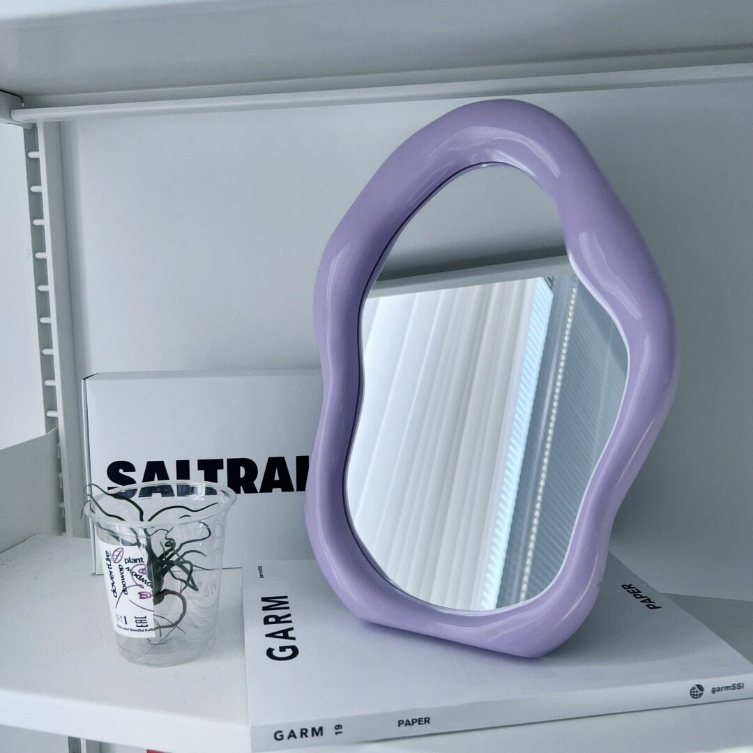 point mirror (wave) 4colors / ポイント ウェーブ ミラー スタンド