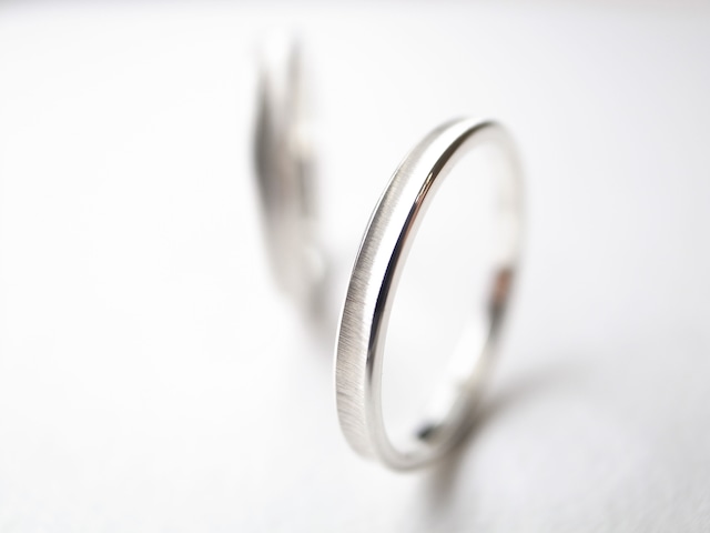 【pairing・stamp】silver950/gloss ring