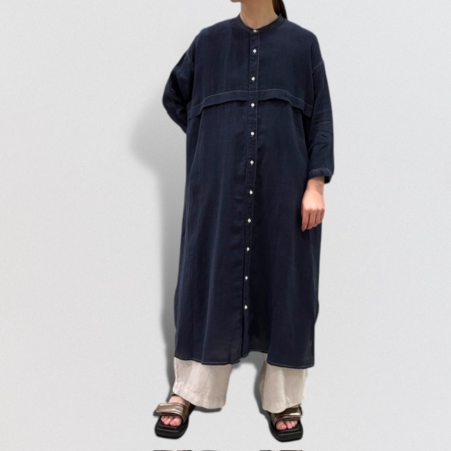 nume linen stand collar stitch one piece
