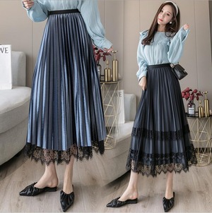 ★送料無料★フリー(F)☆リバ－シブルのロングスカ－ト [SKN9639]