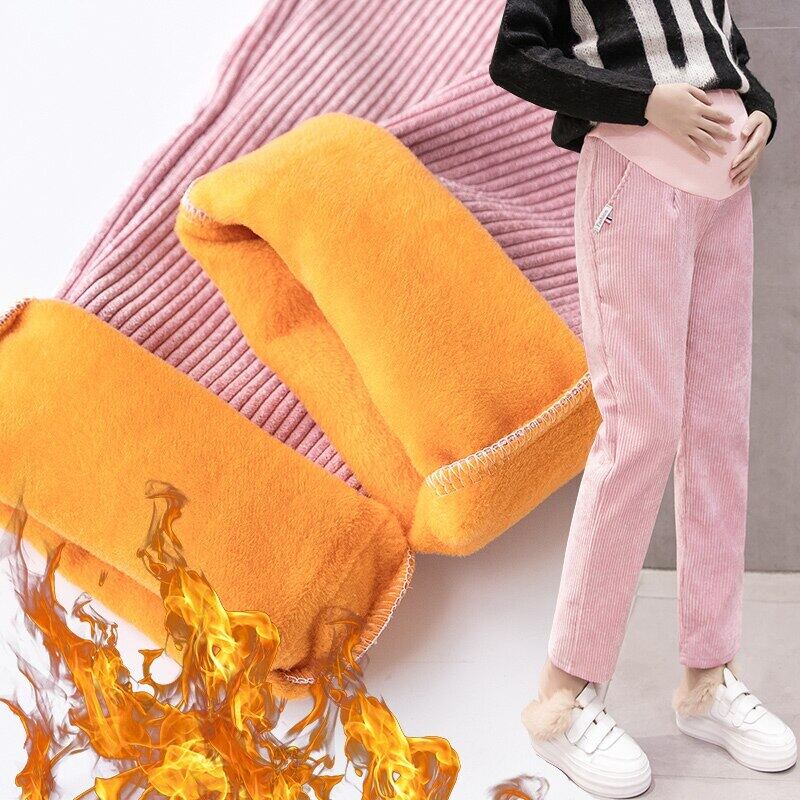 【新作】【送料無料】 3278＃冬の厚手の暖かいコーデュロイマタニティパンツベリーパンツ服妊娠中の女性とベルベット妊娠中のズボン ウィンター 冬物 AL expec49144318318