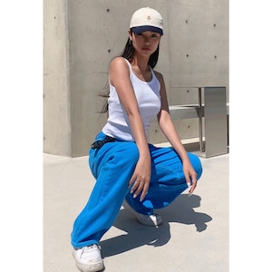 [LOOKATMIN] Blue Straight Cotton Pants 正規品 韓国ブランド 韓国代行 韓国通販 韓国ファッション パンツ ズボン