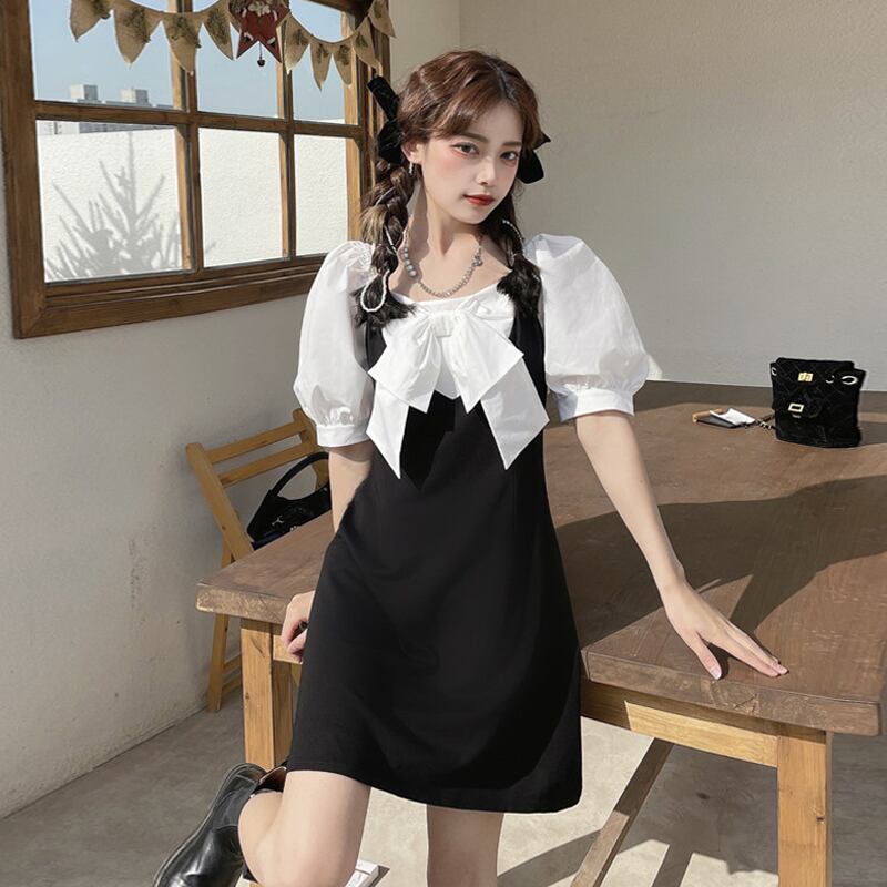 スタイルドレス サマースカート スタンダードブラックAライン レトロ 夏物 スーパーモール11770899786