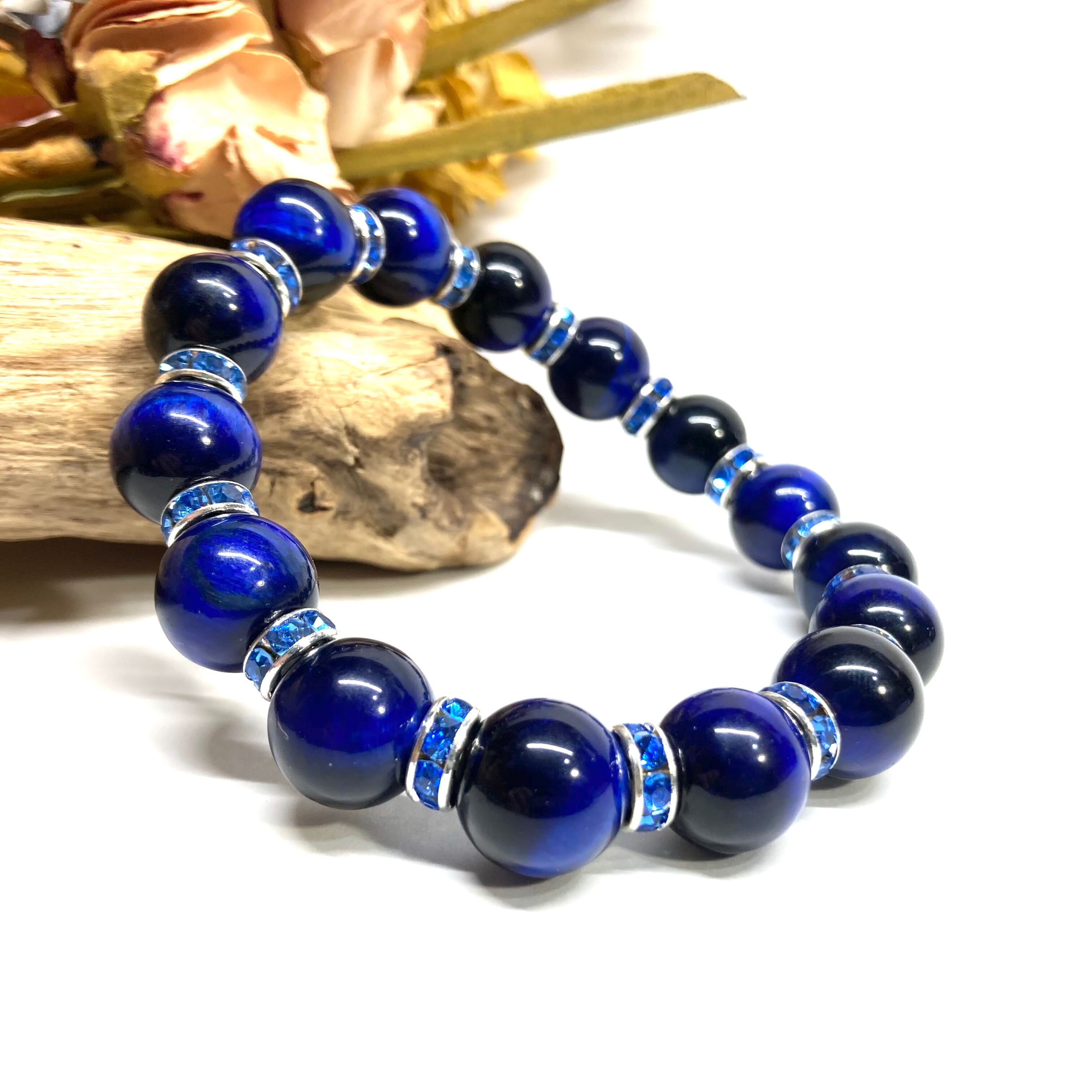 ブルータイガーアイ パワーストーン ブレスレット 12mm （ブルー