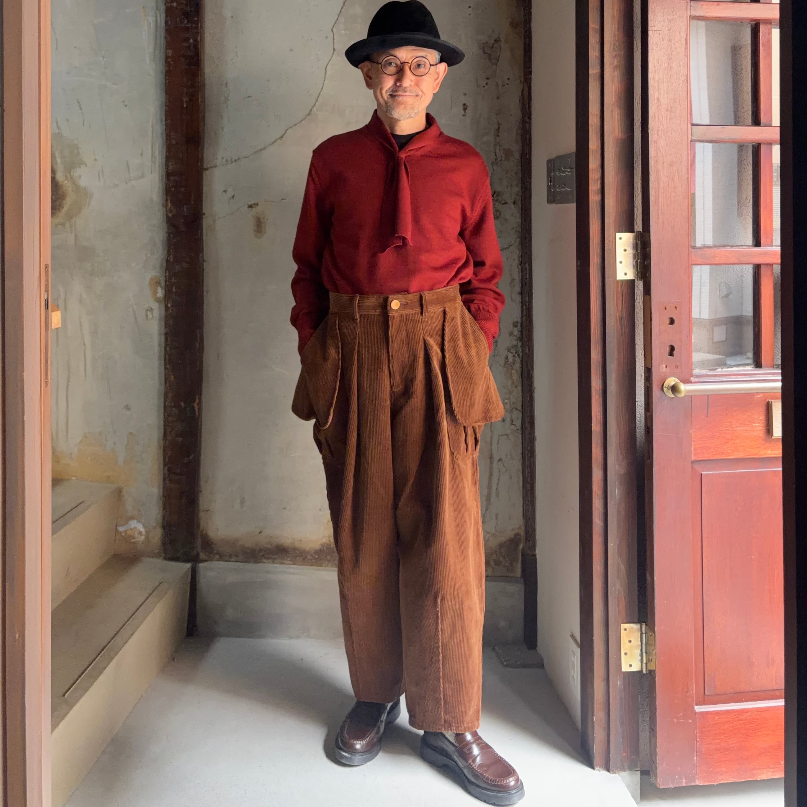 ASEEDONCLOUD/アシードンクラウド Railway uniform trousers/レイルウェイ ユニフォーム トラウザーズ #262502 Brown size M