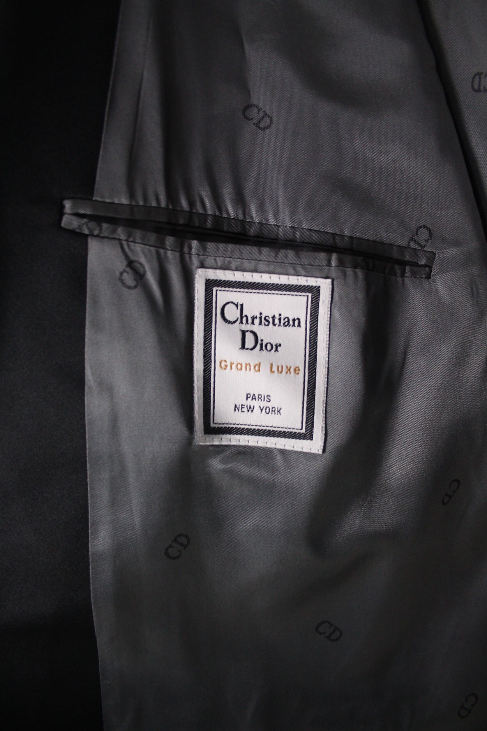 Christian Dior オーバーサイズ 襟サテン切替 テーラードジャケット