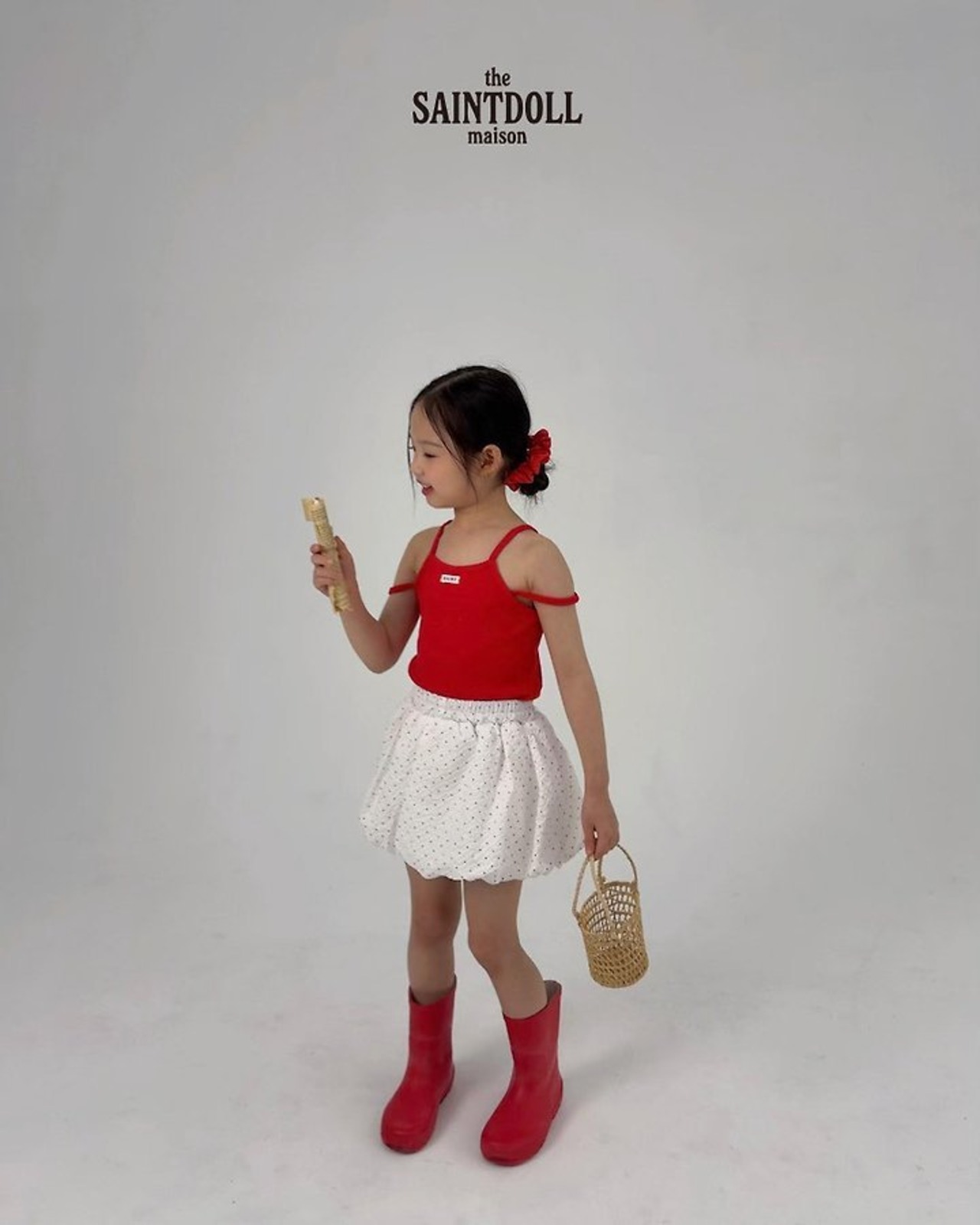 [SAINTDOLL] Dot Balloon Skirt (XL/JS) / [세인트돌] 도트벌룬스커트 (XL/JS)
