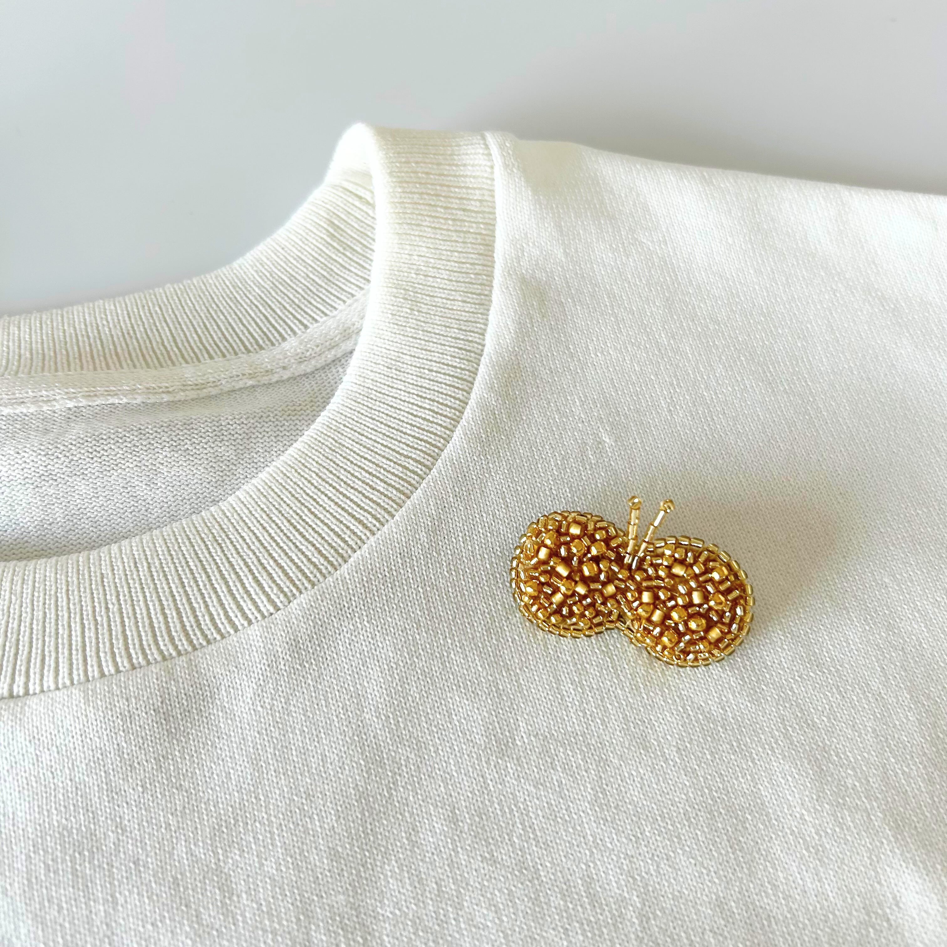 北欧 蝶々 おしゃれ ブローチ ビーズ刺繡 | PAY ID