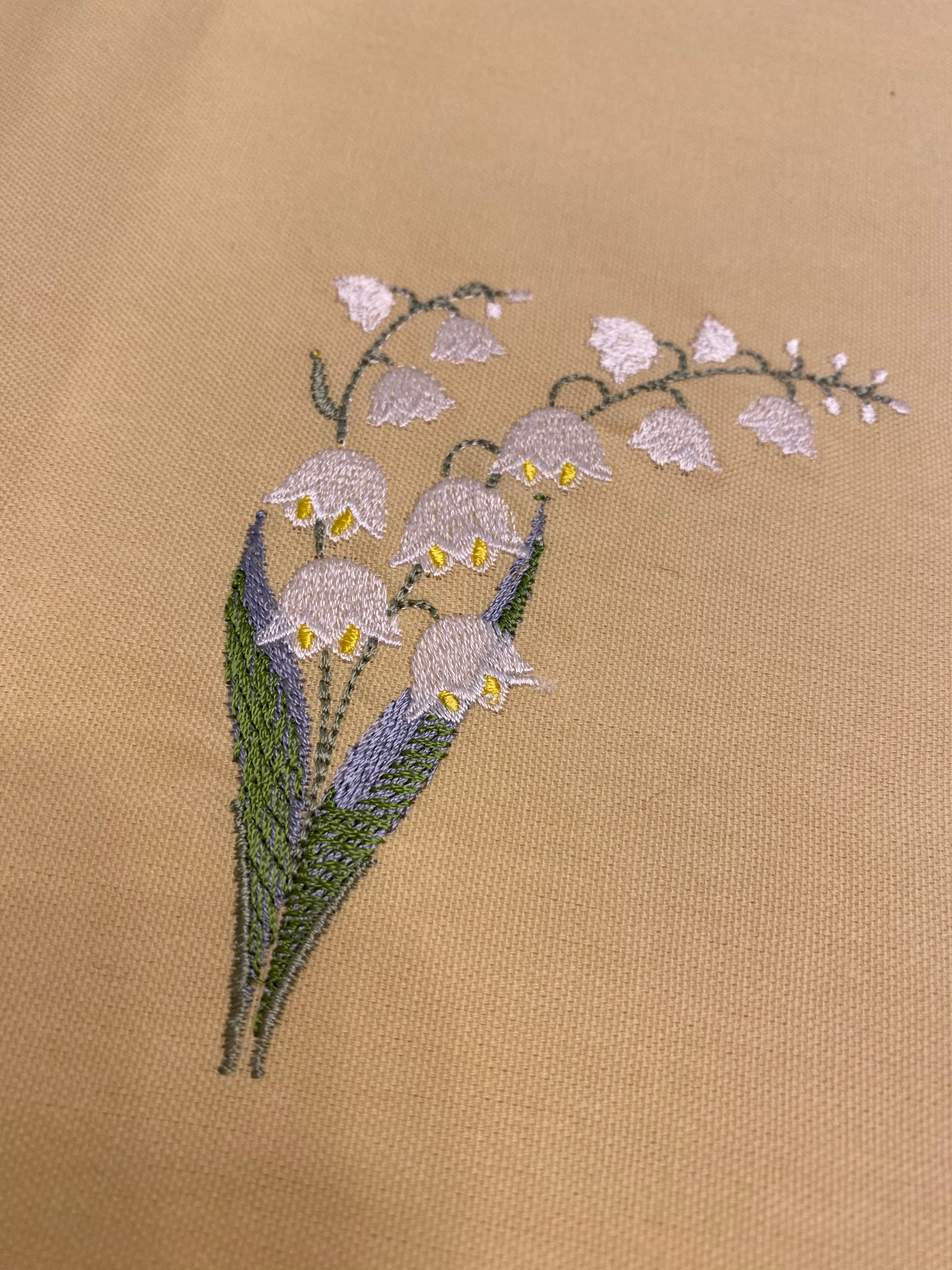 すずらん刺繍　テーブルライナー　黄色地 | fil et vase　～フィルエバーズ～ powered by BASE