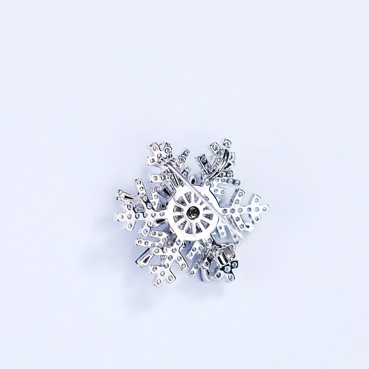 雪の結晶ブローチペンダント ーW754 | frid
