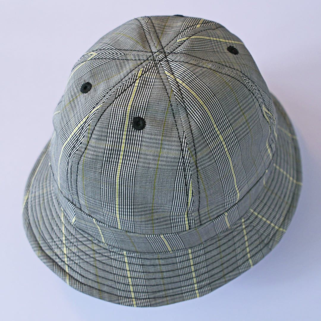 atelier naruse アトリエナルセ コットンリネンメトロハット・グレンチェック