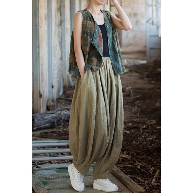 ウエストゴム リラックスシルエット ワイドパンツ　3color  00239