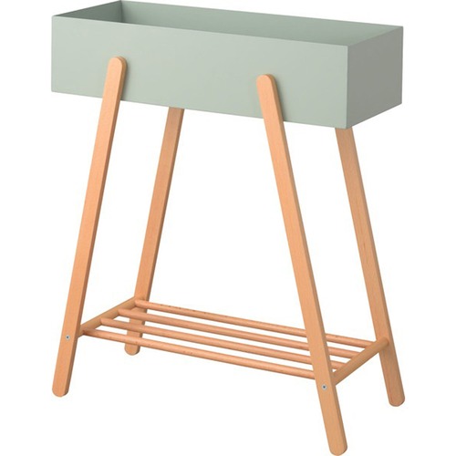 プランタースタンド 天然木 ビーチ ラッカー塗装 スチール 粉体塗装